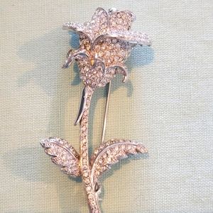 VINTAGE NOLLAN MILLER GLAMOR ROSE BROOCH.
